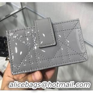 Cheapest Dior Lady Dior Cannage Lambskin Card Holder CD2652 Grey 2019