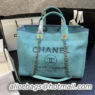 Shop Duplicate Chanel Shopping bag A66941 sky blue