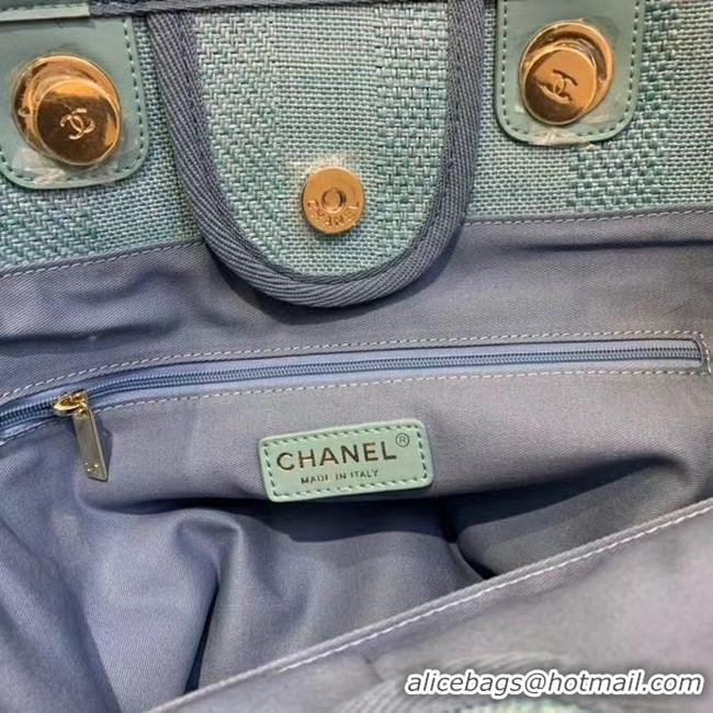 Shop Duplicate Chanel Shopping bag A66941 sky blue