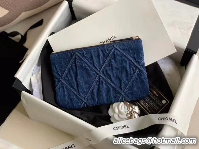 Popular Style Chanel 19 small carry on bag AP1059 blue