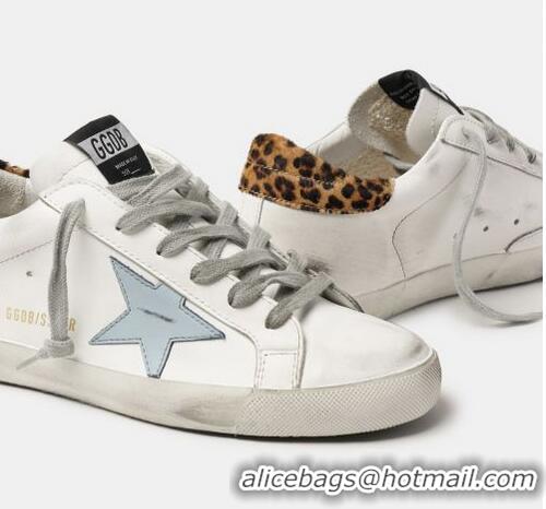 Luxury Design Golden Goose GGDB Super-Star sneakers in leather with leopard print heel tab GGBD16