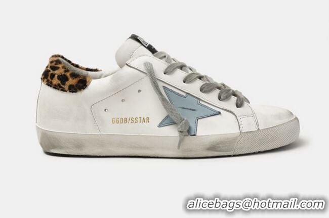 Luxury Design Golden Goose GGDB Super-Star sneakers in leather with leopard print heel tab GGBD16