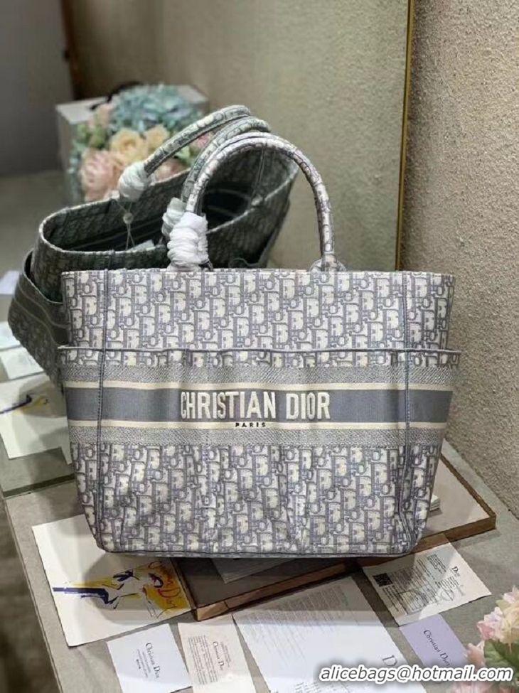 Luxury DIOR Beach Bag CANVAS C0175 GREY