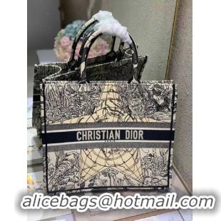 Perfect DIOR BOOK TOTE EMBROIDERED CANVAS BAG C1287-14