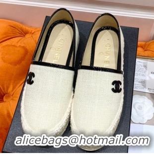 Low Cost Chanel Vintage CC Tweed Espadrilles C72501 Light Beige 2020