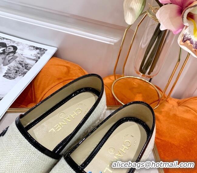 Low Cost Chanel Vintage CC Tweed Espadrilles C72501 Light Beige 2020