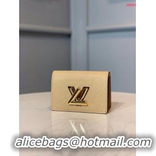 Best Quality Louis vuitton original TWIST MULTICARTES card holder M68681 beige