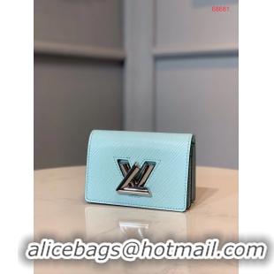 Best Price Louis vuitton original TWIST MULTICARTES card holder M68681 sky blue