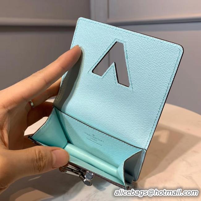 Best Price Louis vuitton original TWIST MULTICARTES card holder M68681 sky blue