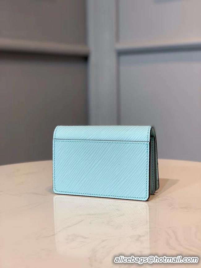 Best Price Louis vuitton original TWIST MULTICARTES card holder M68681 sky blue