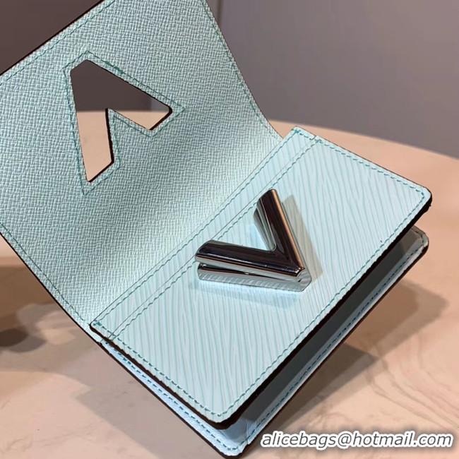 Best Price Louis vuitton original TWIST MULTICARTES card holder M68681 sky blue