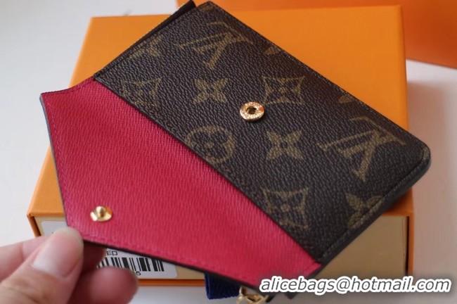 Trendy Design Louis vuitton Monogram Canvas original CARD HOLDER M60167 rose