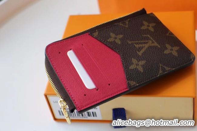 Trendy Design Louis vuitton Monogram Canvas original CARD HOLDER M60167 rose