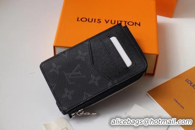 Affordable Price Louis vuitton original Monogram Eclipse CARD HOLDER M60167 black