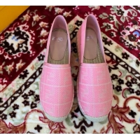 Reproduction Fendi FF Canvas Flat Espadrilles F62809 Pink 2020