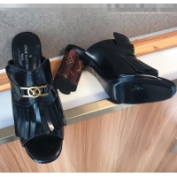 New Product Louis Vuitton INDIANA Mules Sandals in Patent Leather LV1774 Black 2020