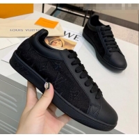 Discount Louis Vuitton LUXEMBOURG Trainers Sneakers in Transparent Textile LV6178 Black 2020