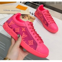 Low Cost Louis Vuitton LUXEMBOURG Trainers Sneakers in Transparent Textile LV6178 Pink 2020