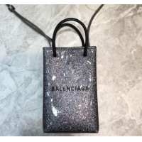 Cheapest Balenciaga shopping phone pouch shoulder bag B46249 gray