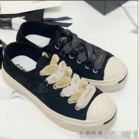 Promotional Chanel x Converse Asymmetry Laces Sneakers C70613 Navy Blue 2020