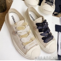 Discount Chanel x Converse Asymmetry Laces Sneakers C70613 Light Beige 2020