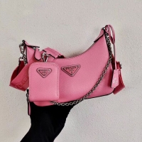 Perfect Discount Prada Saffiano leather mini shoulder bag 2BH204 pink