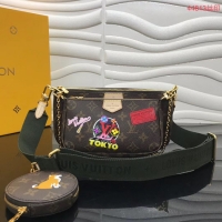 Grade Design Louis Vuitton Original Monogram Canvas M44813 blackish green