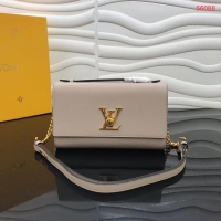 Grade Quality Louis Vuitton Original Grain calfskin LOCKME CLUTCH M56087 Taupe