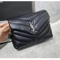 Pretty Style Saint Laurent LOULOU TOY Bag IN MATELASSÉ "Y" Leather 467072 Black/Silver 2020