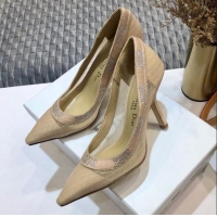 Low Cost Dior J'Adior Crystal Pumps 95MM D72130 Nude 2020