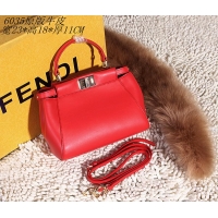 Top Grade Fendi Peekaboo Bag Smooth Leather FD6035 Red