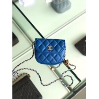 Popular Style Chanel Sheepskin Original Leather Pocket AP1461 blue