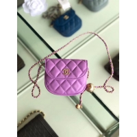 Design Cheap Chanel Sheepskin Original Leather Pocket AP1461 Lavender