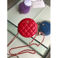 Practical Chanel Original mini Sheepskin bag AS1449 red