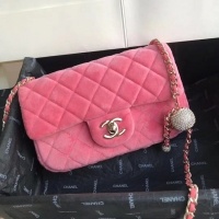 Sophisticated Chanel Original Small velvet flap bag AS1792 pink