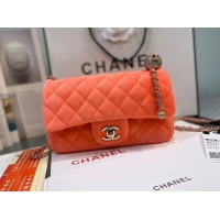 Original Cheap Chanel Original Small velvet flap bag AS1792 orange