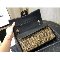 Top Grade Chanel Original flap bag Twill soft A01112 gold