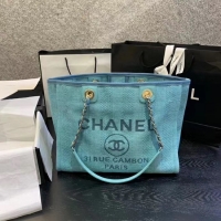 Durable Chanel Large Shoulder Bag A67001 sky blue