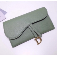 Top Quality Dior Calfskin Saddle Clutch with Chain CD2101 Jade 2019