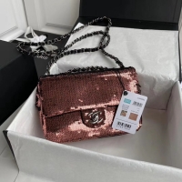 Unique Style Chanel Original flap bag Sequins&sheepskin AS1448 Burgundy