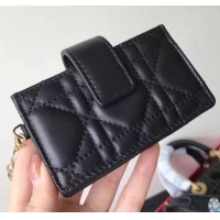 Noble Imitation Dior Lady Dior Cannage Lambskin Card Holder CD2652 Black 2019