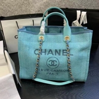 Shop Duplicate Chanel Shopping bag A66941 sky blue