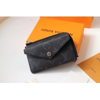 Affordable Price Louis vuitton original Monogram Eclipse CARD HOLDER M60167 black