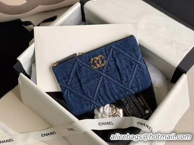 Popular Style Chanel 19 small carry on bag AP1059 blue