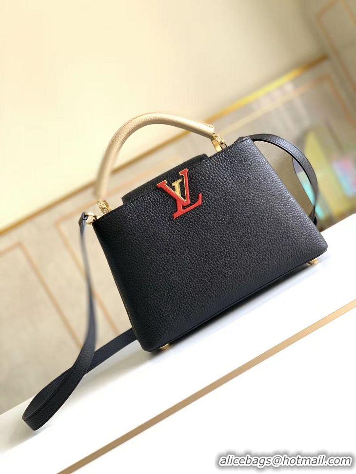 Best Design Louis Vuitton Original Leather Capucines BB Bag M94517 Black