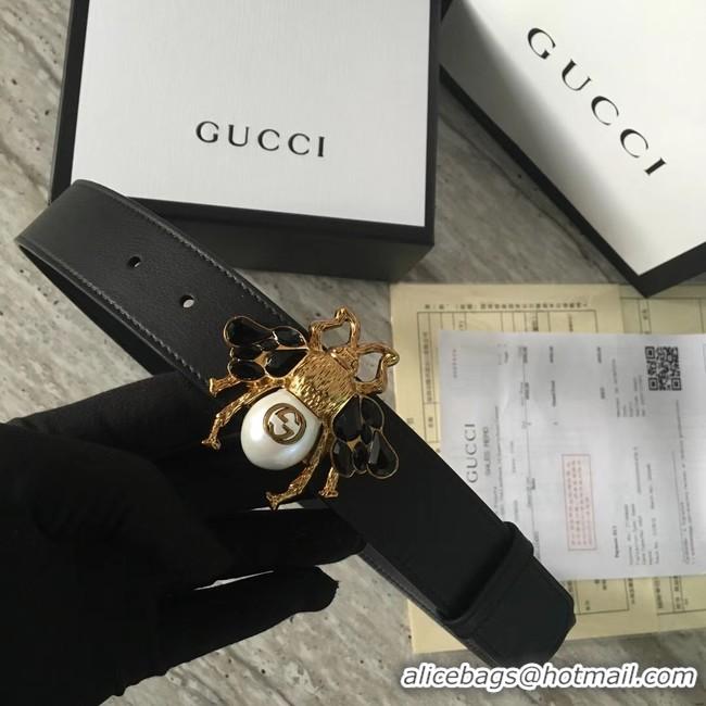 Best Price Gucci leather belt 499638 black