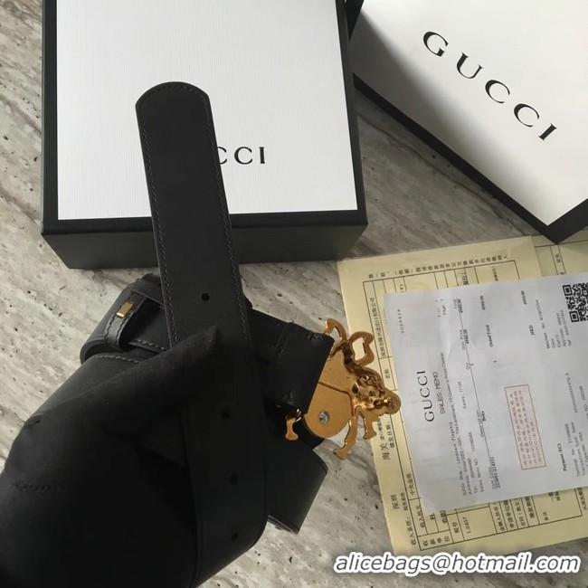 Best Price Gucci leather belt 499638 black