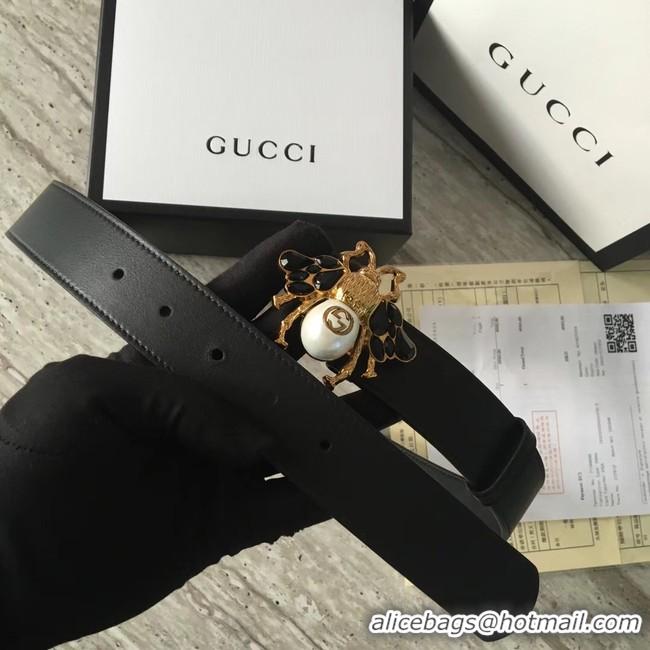 Best Price Gucci leather belt 499638 black