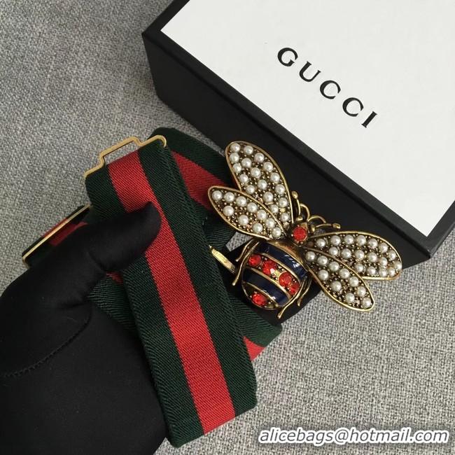 Best Product Gucci Sylvie Web belt with bee 453277 red&green