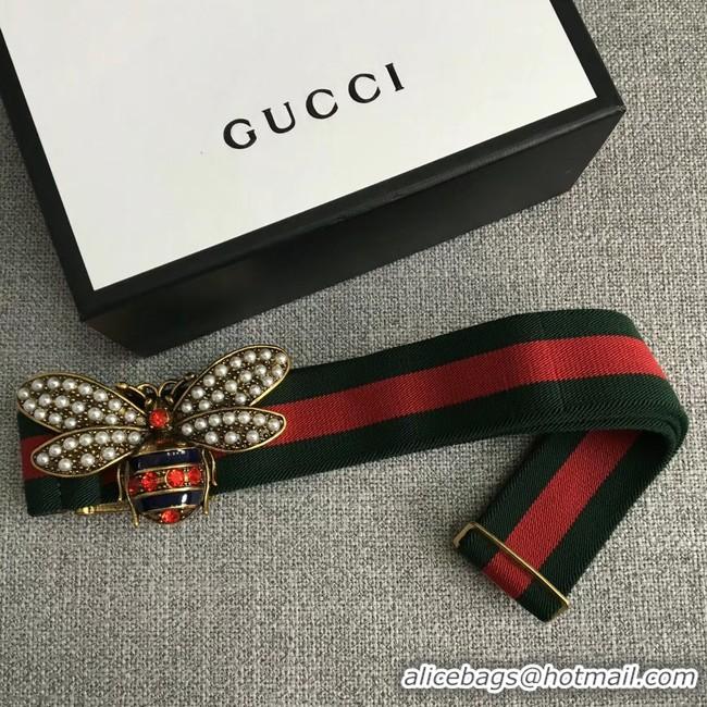 Best Product Gucci Sylvie Web belt with bee 453277 red&green